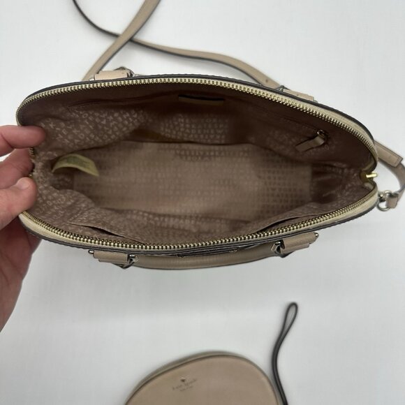 Kate Spade Grove Street Carli Leather Satchel Bag w/Jackson Wristlet Wallet FLAW - Picture 10 of 16